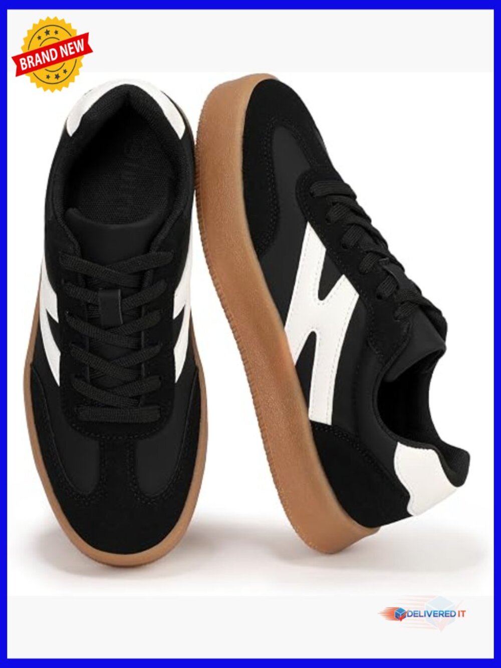Fashion Sneakers Platform Cushioned Lace Up Lightweight Work Shoes